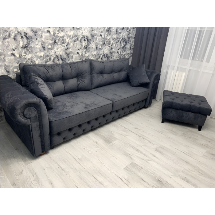 Диван Лакоста прямой (серый)