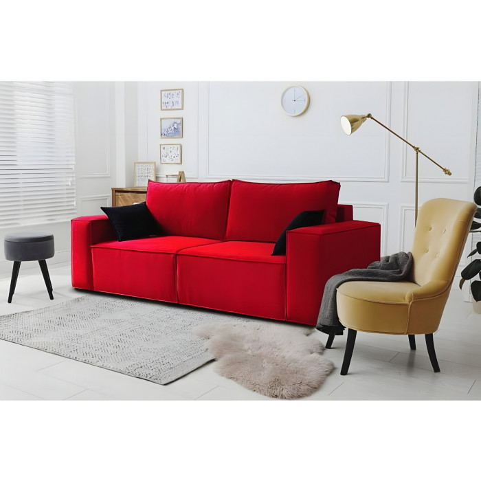 Диван Норд прямой (красный)