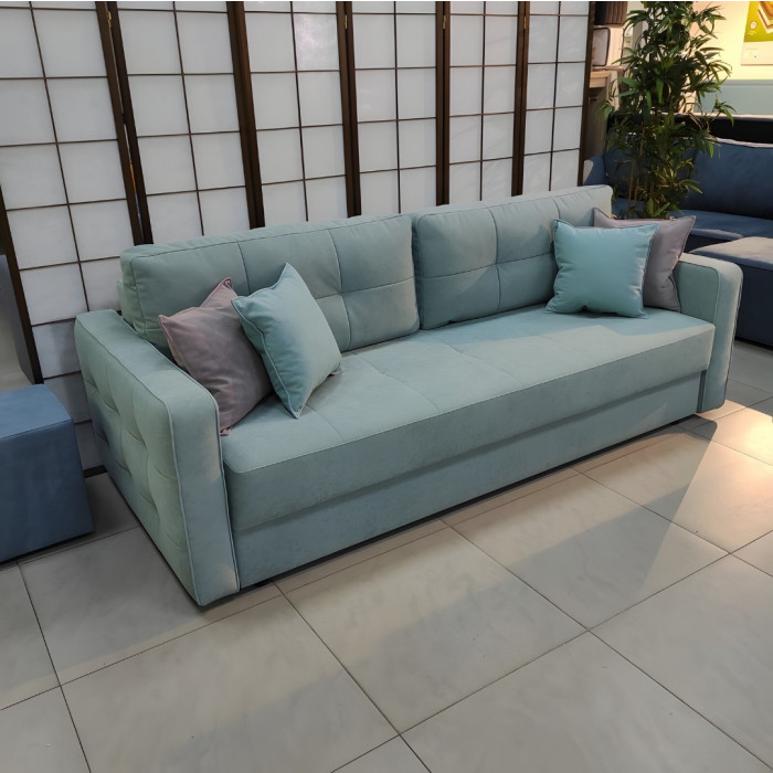 Диван Сантьяго прямой вперед раскладной (голубой)