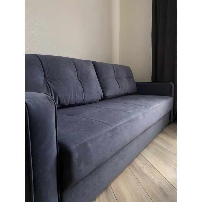 Диван Сантьяго прямой вперед раскладной (синий)