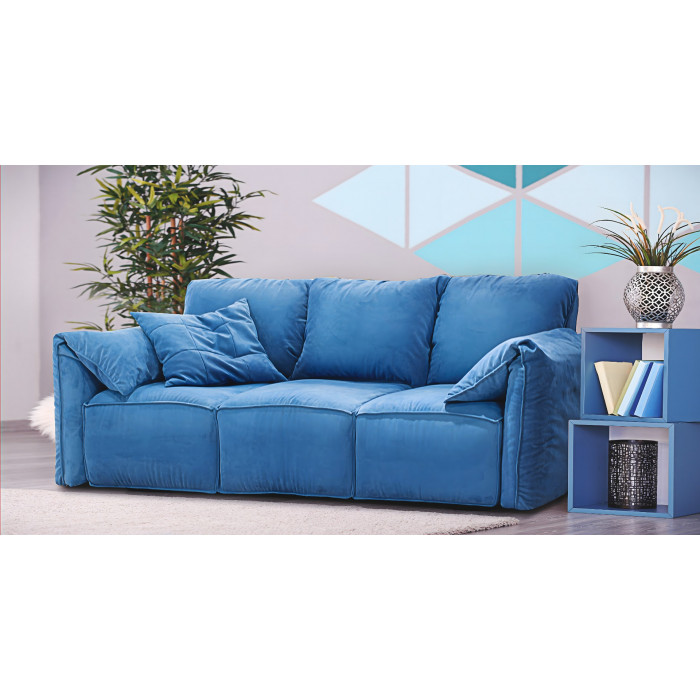 Диван Куба прямой (синий)