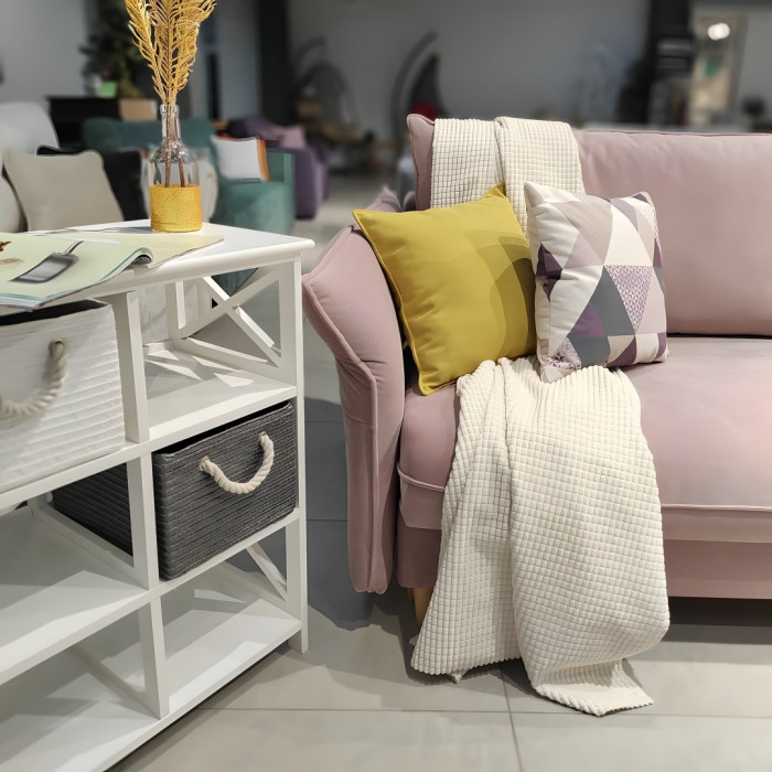 Диван Парма 2 прямой (розовый)