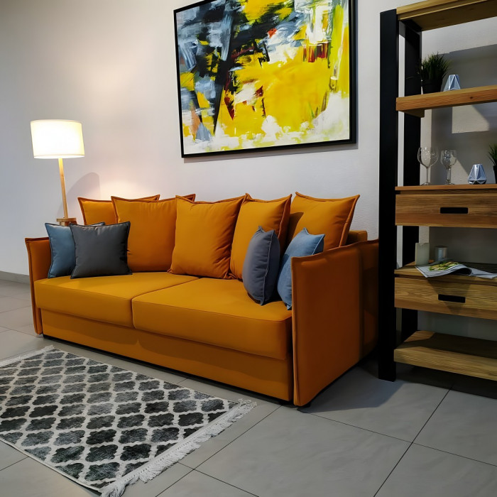 Диван Парма 5 прямой (оранжевый)