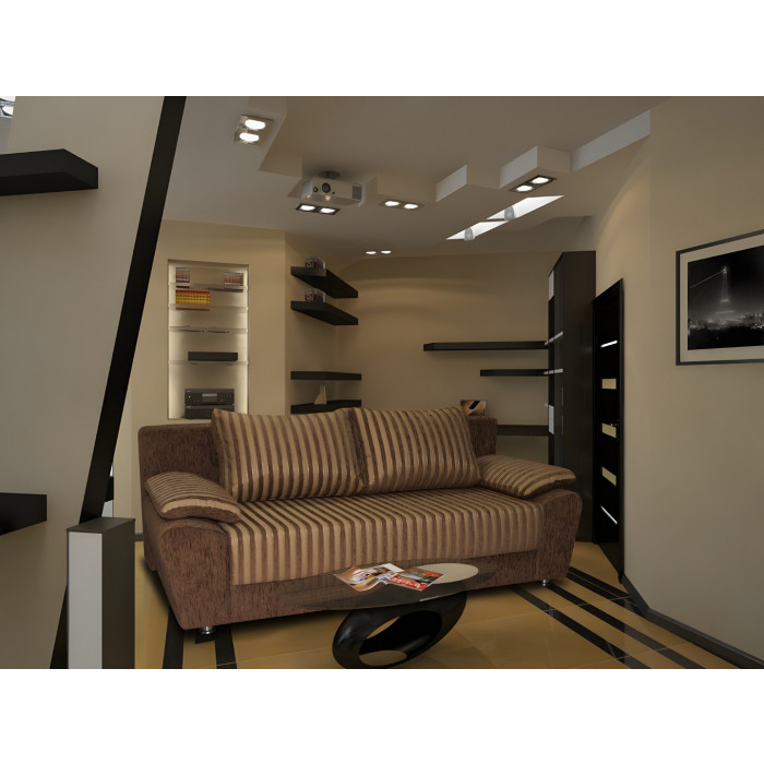 Диван Алексис прямой (коричневый)