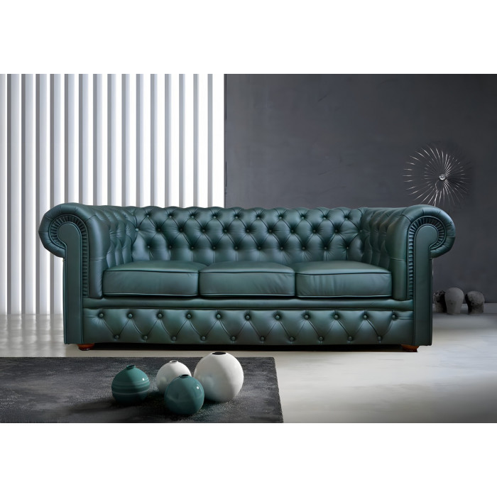 Диван Честерфилд (изумрудный)