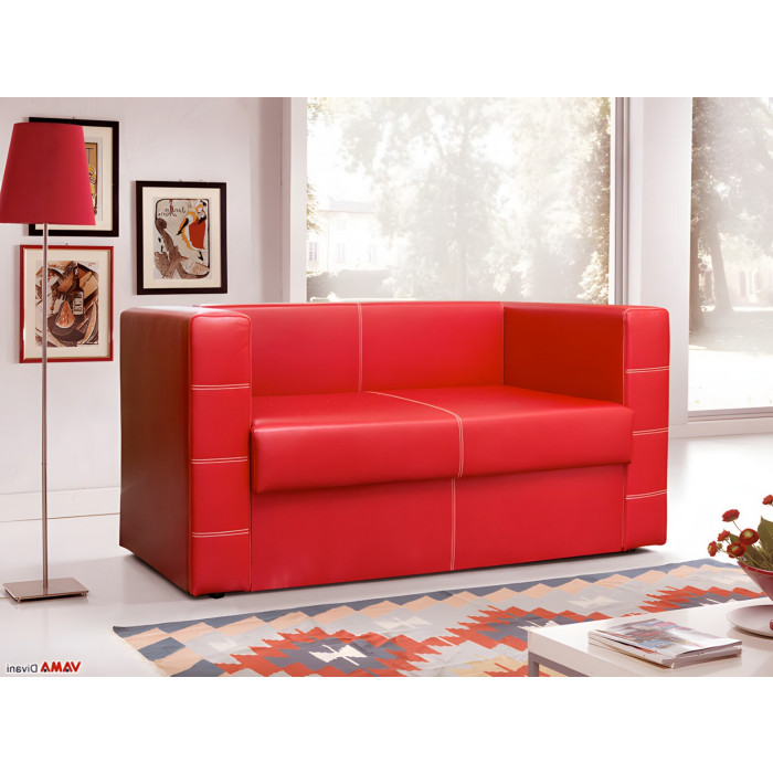 Диван Модена прямой (красный)