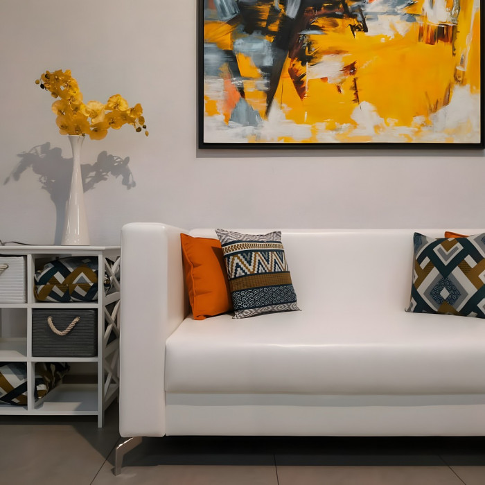 Диван Модена 2 на металлических ножках (белый)