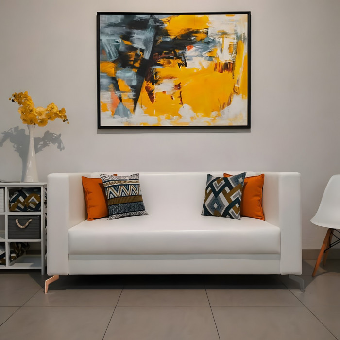 Диван Модена 2 на металлических ножках (белый)