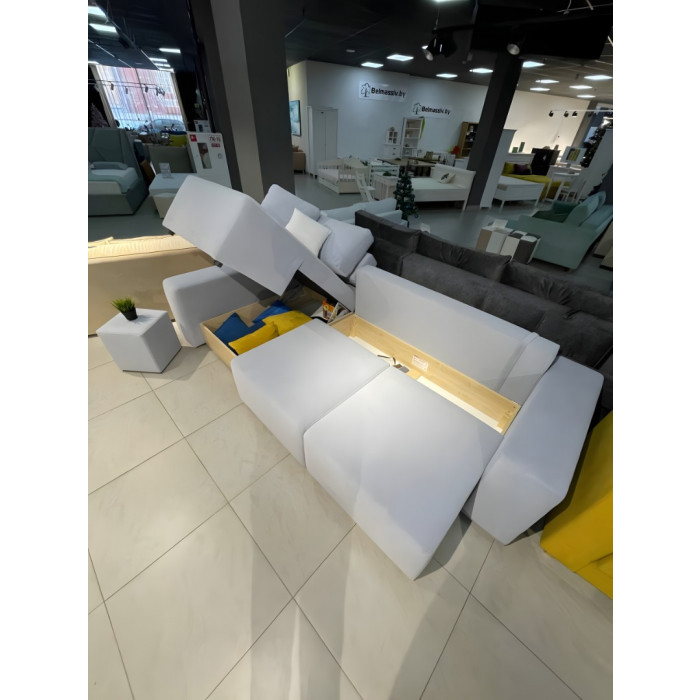 Диван Норд 2 с подушками (светло-серый)