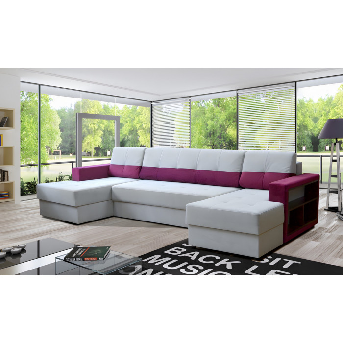 Диван Люксор П-образный (белый)