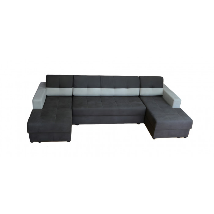 Диван Люксор  П-образный (серый)