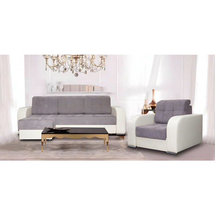 Диван Арчи (сиренево-серый)