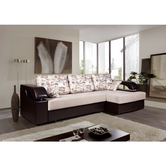 Диван Толедо (черно-белый)