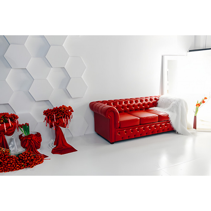 Диван Честерфилд 3 (красный)