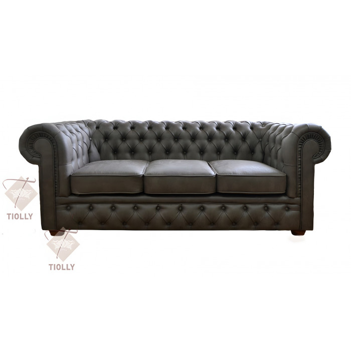 Диван Честерфилд 3 (глубокий коричневый)