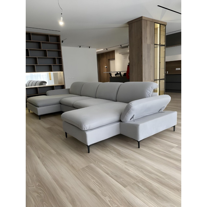 Диван Саманта с двумя углами (серый)