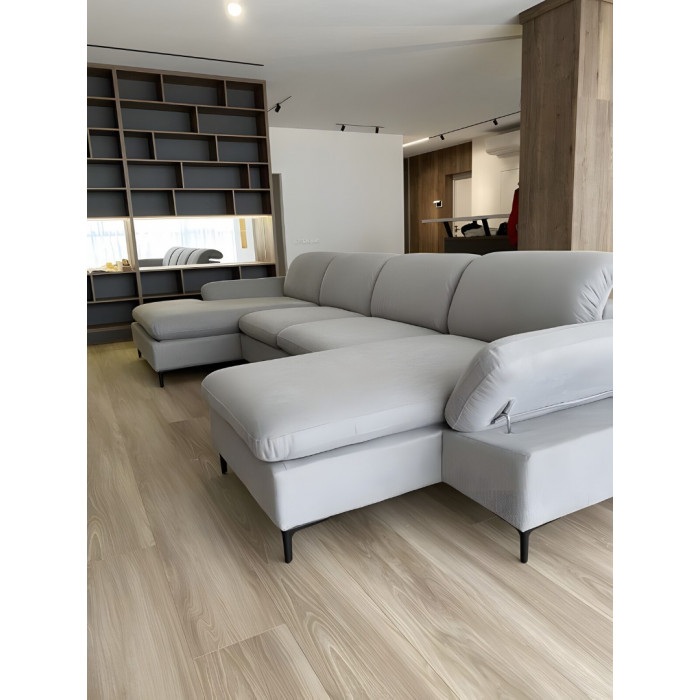 Диван Саманта с двумя углами (серый)