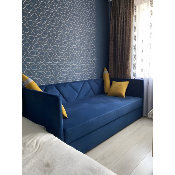Тахта Леон геометрия (синий)