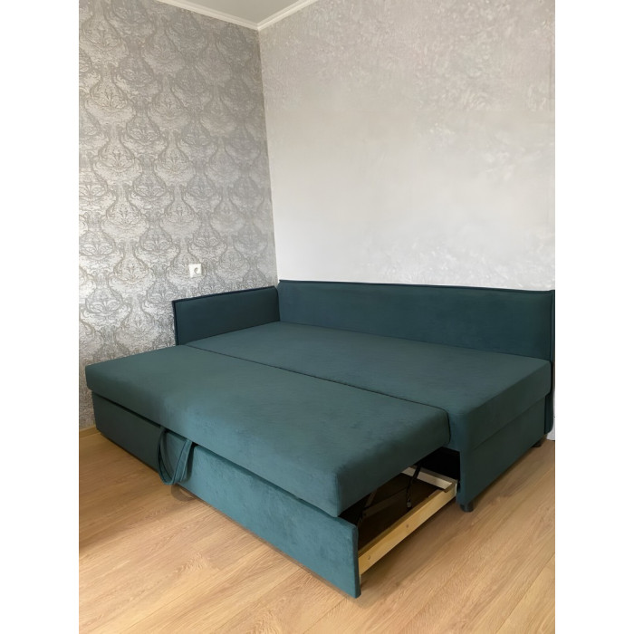 Тахта Виктория с раскладкой дельфин (сине-зеленый)
