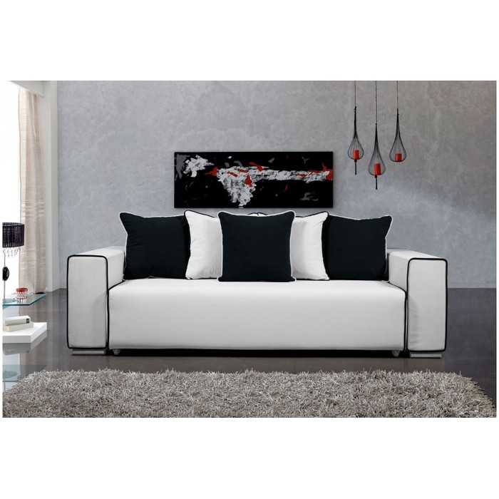 Диван Монреаль (ярко-белый, черный)