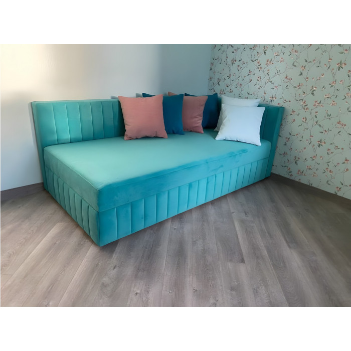 Тахта Роял с одним подлокотником (голубой)