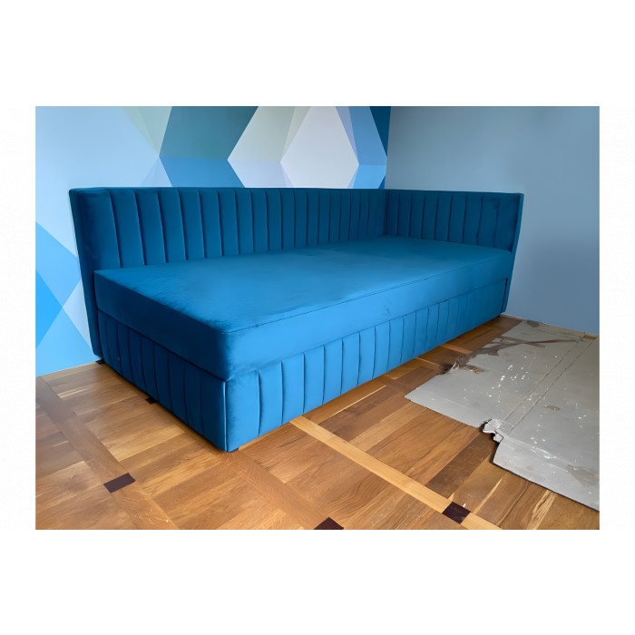 Тахта Роял с одним подлокотником (синий)