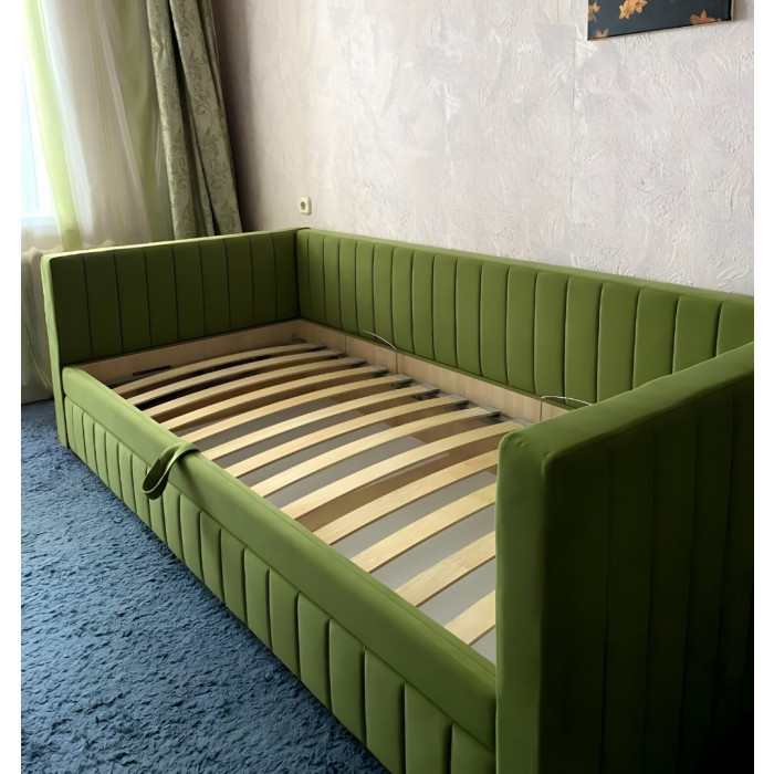 Тахта Роял с двумя подлокотниками на ортопед. основании (зеленый)