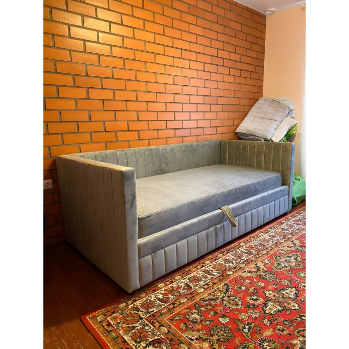 Тахта Роял с двумя подлокотниками на ортопед. основании (серый)