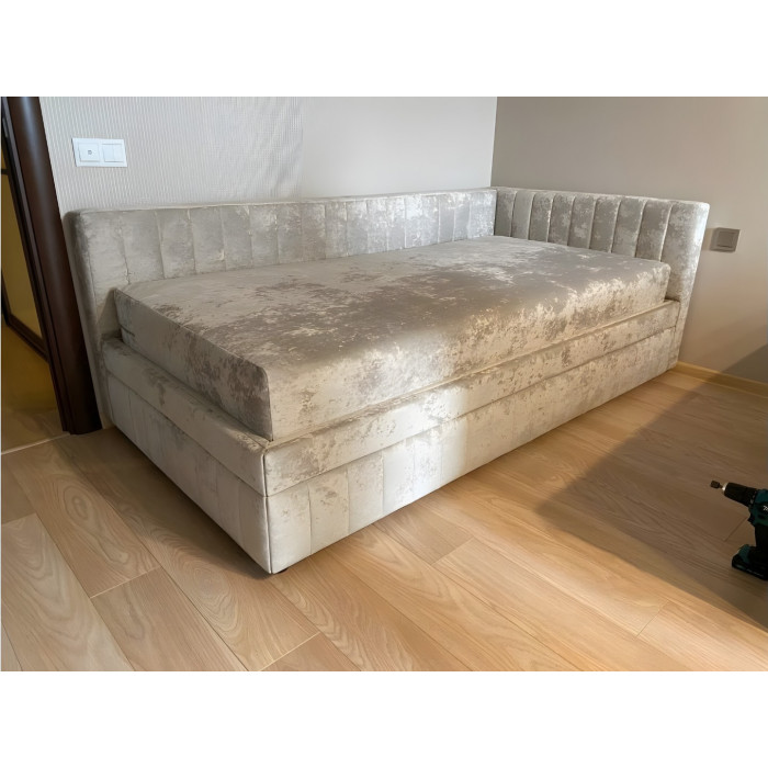 Тахта Роял с одним подлокотником на ортопед. основании (бежевый))