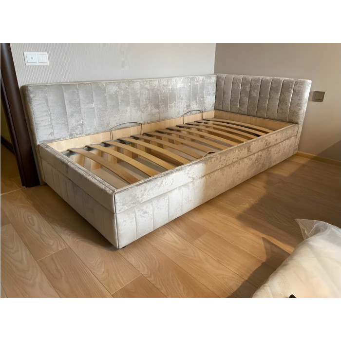 Тахта Роял с одним подлокотником на ортопед. основании (бежевый))