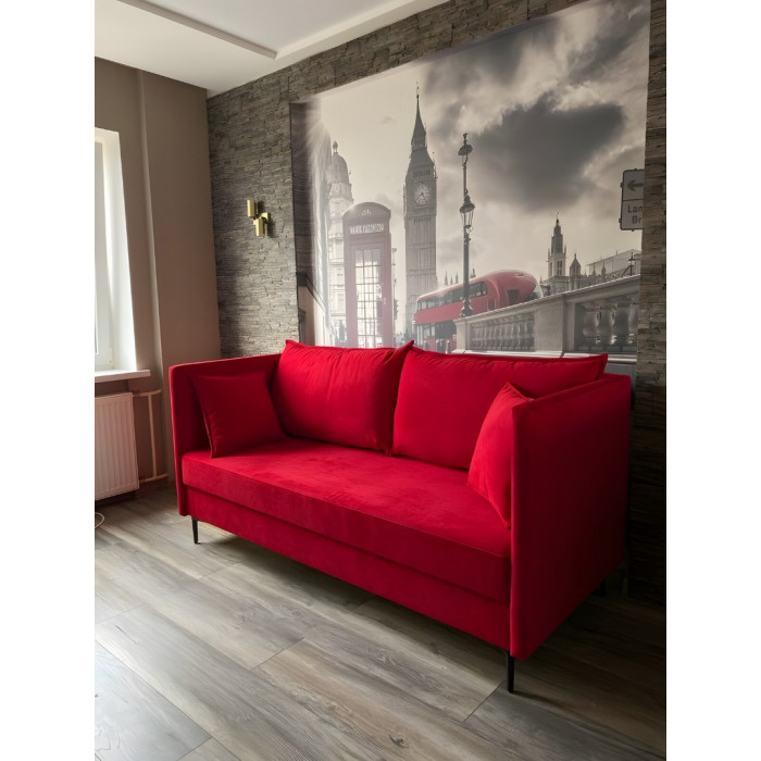 Тахта Виктория с подушками (красный)