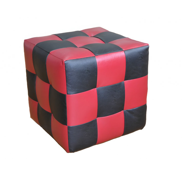 Пуф Кубик (красно-черный)