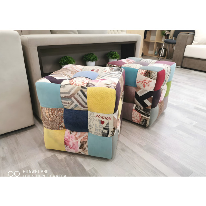 Пуф Кубик (пэчворк)