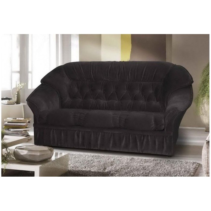 Диван Маргарита 3-х местный раскладной (черный)