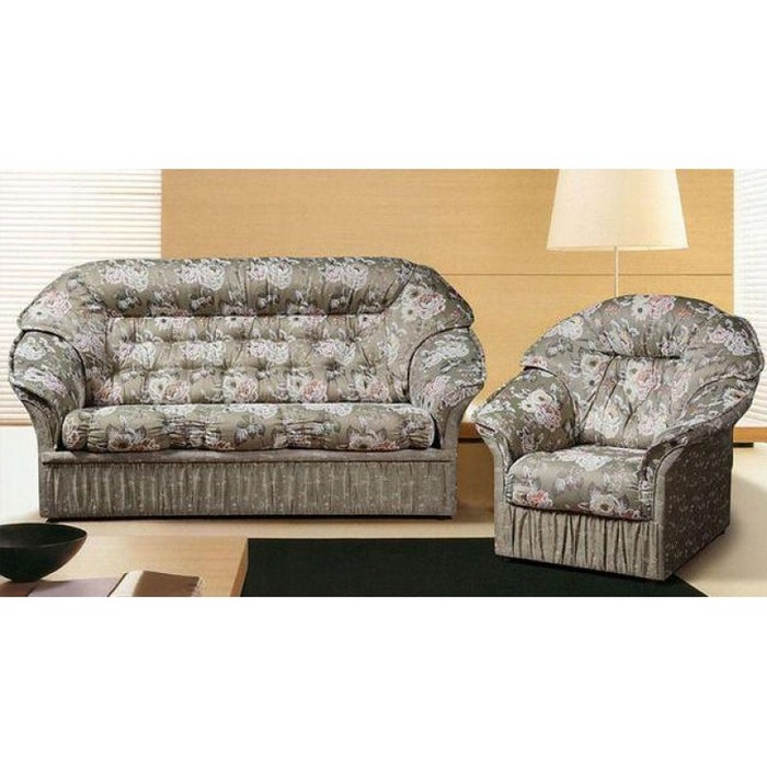 Диван Маргарита 3-х местный раскладной (коричневый)