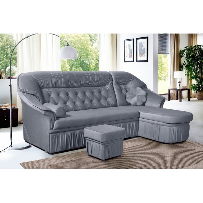 Диван Маргарита-2 (правый, темно-серый)