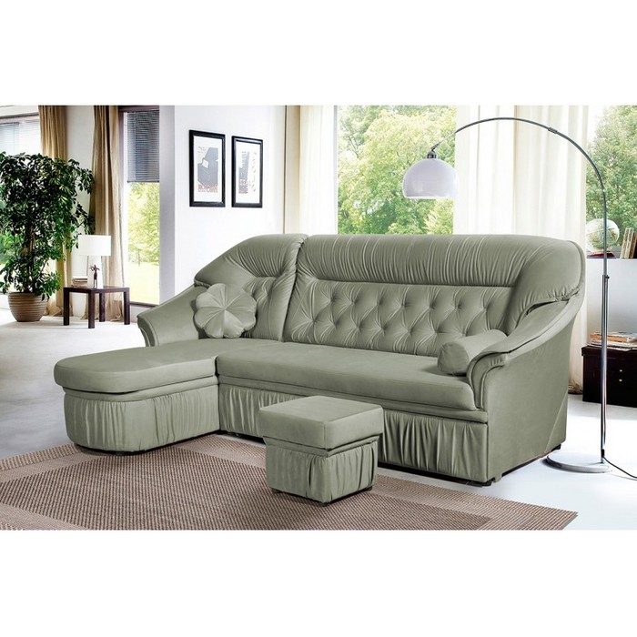 Диван Маргарита-2 (левый, бледно-зеленый)