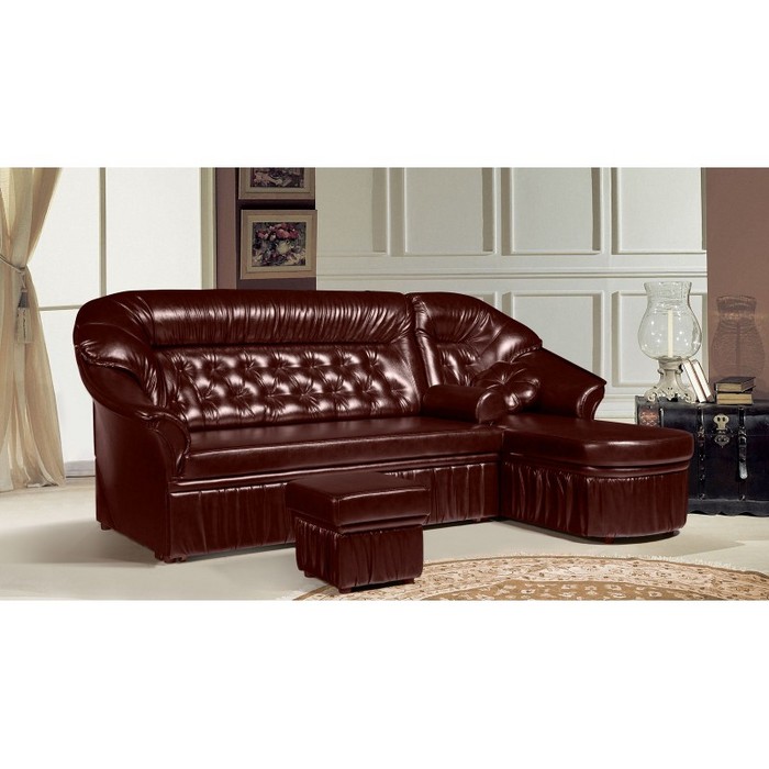 Диван Маргарита-2 (правый, коричневый)