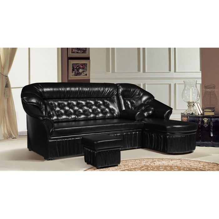 Диван Маргарита-2 (правый, черный)