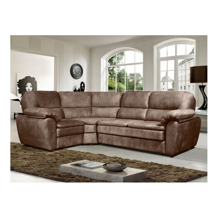 Диван Лотос, не раскладной (левый, коричневый)