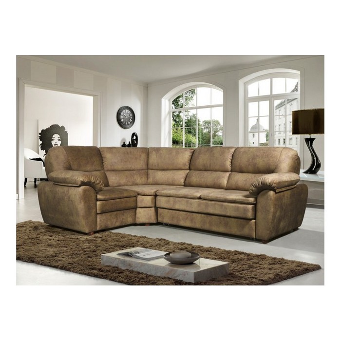 Диван Лотос, раскладной (правый, коричневый)