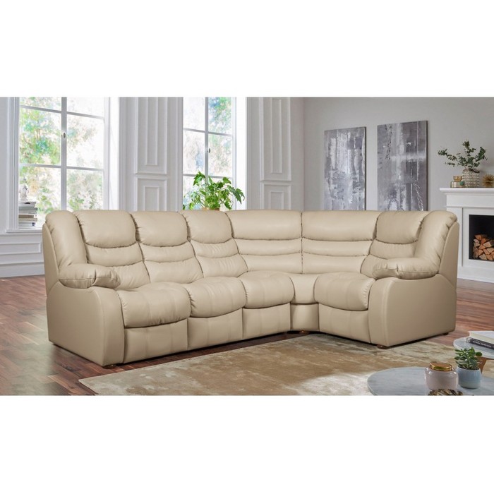 Диван Лорд, раскладной (правый, бежевый)