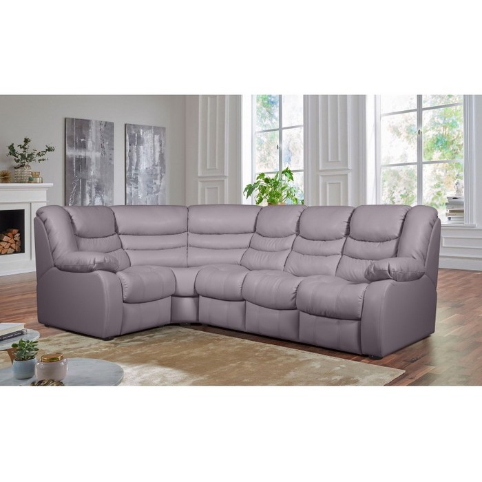 Диван Лорд, раскладной (левый, перламутрово-еживичный)