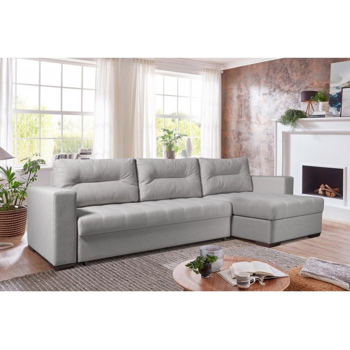 Диван Виктория Евро Люкс (светло-серый)