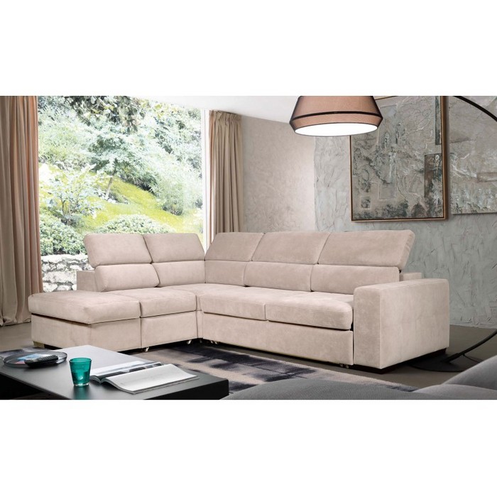 Диван Амадео (левый, кремовый)