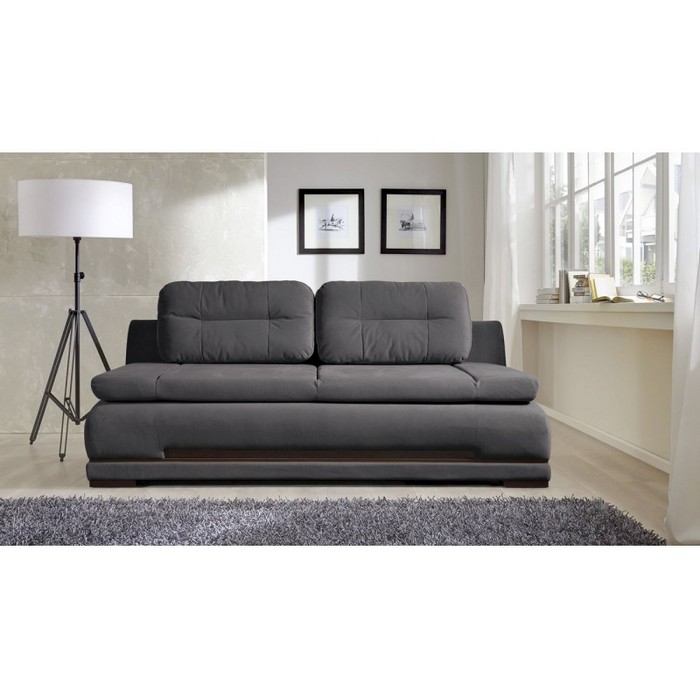 Диван Леон раскладной (черно-серый)