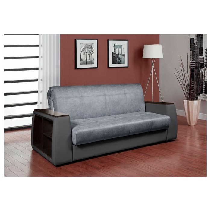 Диван Валенсия-2-ППУ (1,6, серый)