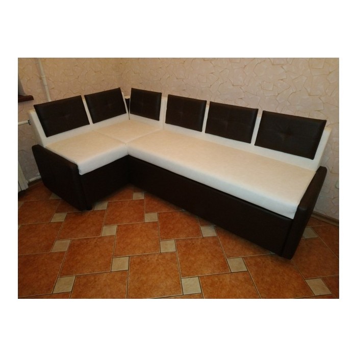 Диван Оскар со спальным местом (черный, белый)