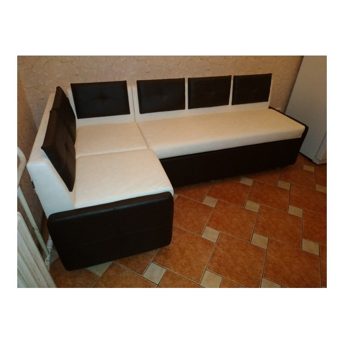 Диван Оскар со спальным местом (черный, белый)