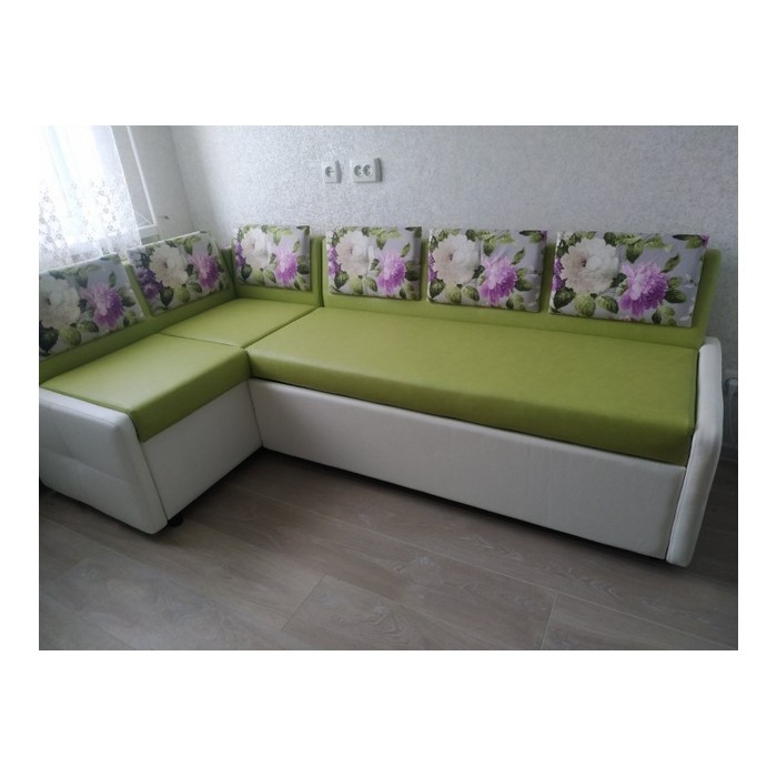 Диван Оскар со спальным местом (салатовый, белый)